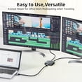 thumbnail image 4 of Adaptador DP a HDMI Dual 4K@60Hz, MST Hub 1-en-2 para monitores duales (modo ext/esp), con salida de audio, comp. con GPU NVIDIA/AMD y PC – incluye cable de alim., 4 of 7
