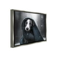 thumbnail image 4 of Stupell Industries Dog with Winter Scarf Animals & Insects Painting Gray Floater Framed Canvas Art Print Wall Art, 21 x 17, 4 of 10