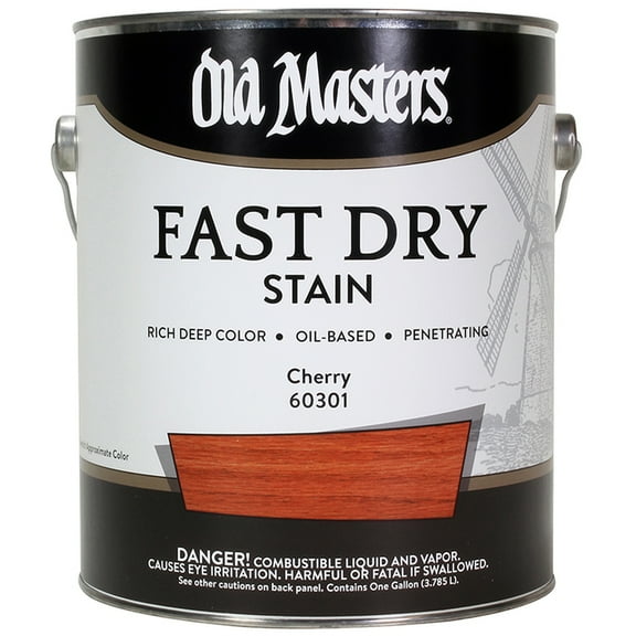 4-Pack of 1 gal Old Masters 60301 Cherry Fast Dry Stain Oil-Based Wood Stain