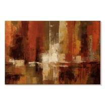 Elephant Stock Castanets Wall Art - Horizontal Canvas Wall Art - Living Room Wall Decor - Abstract Canvas - Brown And Red Decor By Silvia Vassileva - 12" x 8"