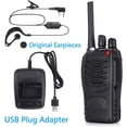 thumbnail image 3 of Radio bidireccional Walkie Talkie 16 canales PMR 446 recargable Walkie Talkie de largo alcance con 2 piezas originales para auriculares Soporte VOX LED Light Voice Kuyhfg Sin marca, 3 of 5