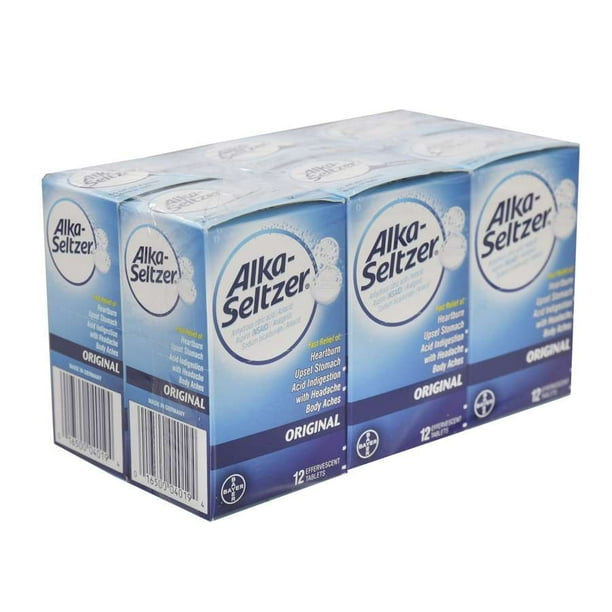 AlkaSeltzer Original Effervescent with Aspirin 12Count (CASE OF 8 OF 6