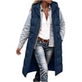 thumbnail image 6 of SAWOBUUN Womens Long Hooded Puffer Vest Sleeveless Zip Up Quilted Padded Gilet Casual Warm Winter Coat with Pockets, 6 of 9