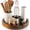 Acacia, variant on TIDITA 10" Acacia Wood Lazy Susan Turntable, 360° Rotating Countertop Organizer with Raised Rim and Non-Slip Pads for Kitchen Cabinets