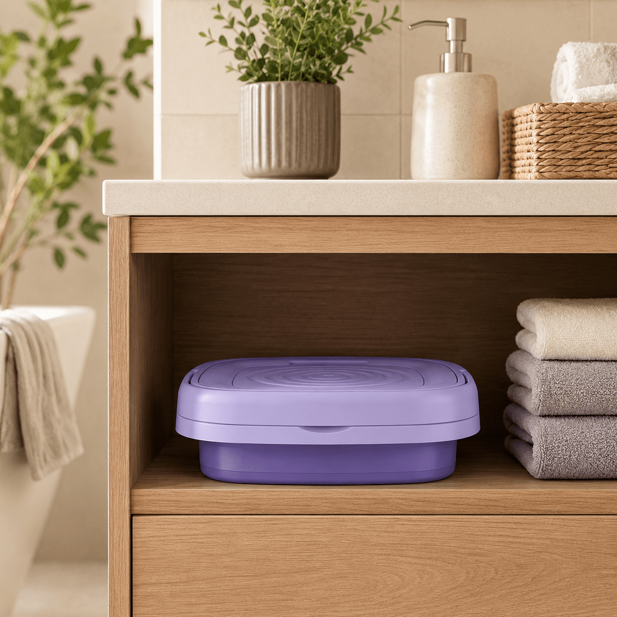 Foldable Mini Washing Machine – Portable Electric Washer with Drain Basket