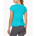 thumbnail image 2 of Calvin Klein Womens Performance Overlapping Back T-Shirt,Cyan,Medium, 2 of 2