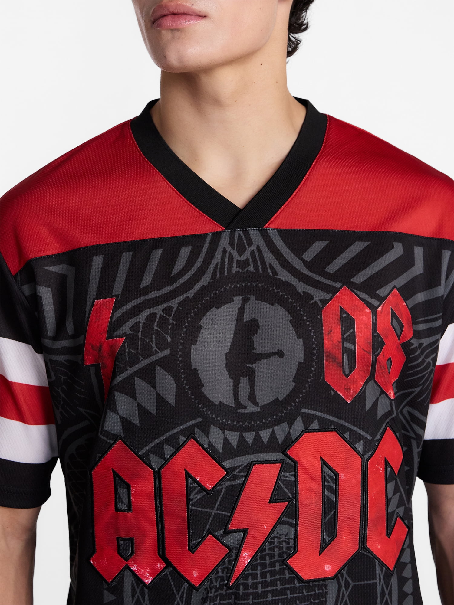 AC/DC Men's and Big Men's Graphic Mesh Soccer Jersey, Sizes XS-5XL