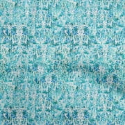 oneOone Cotton Poplin Turquoise Blue Fabric Batik Sewing Material Print Fabric By The Yard 56 Inch Wide-ZC