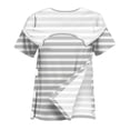thumbnail image 4 of ASDFVBKG Post Shoulder Surgery Shirt for Women Tear Away Short Sleeve Tops After Rotator Cuff Shirt V Neck Chemo Port Adaptive Clothing Gray 2XL, 4 of 4