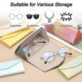 thumbnail image 5 of Estuche de gafas plegable Uxcell, 2 piezas organizador de gafas de sol magnético triangular de cuero PU duro, naranja degradado, 5 of 5