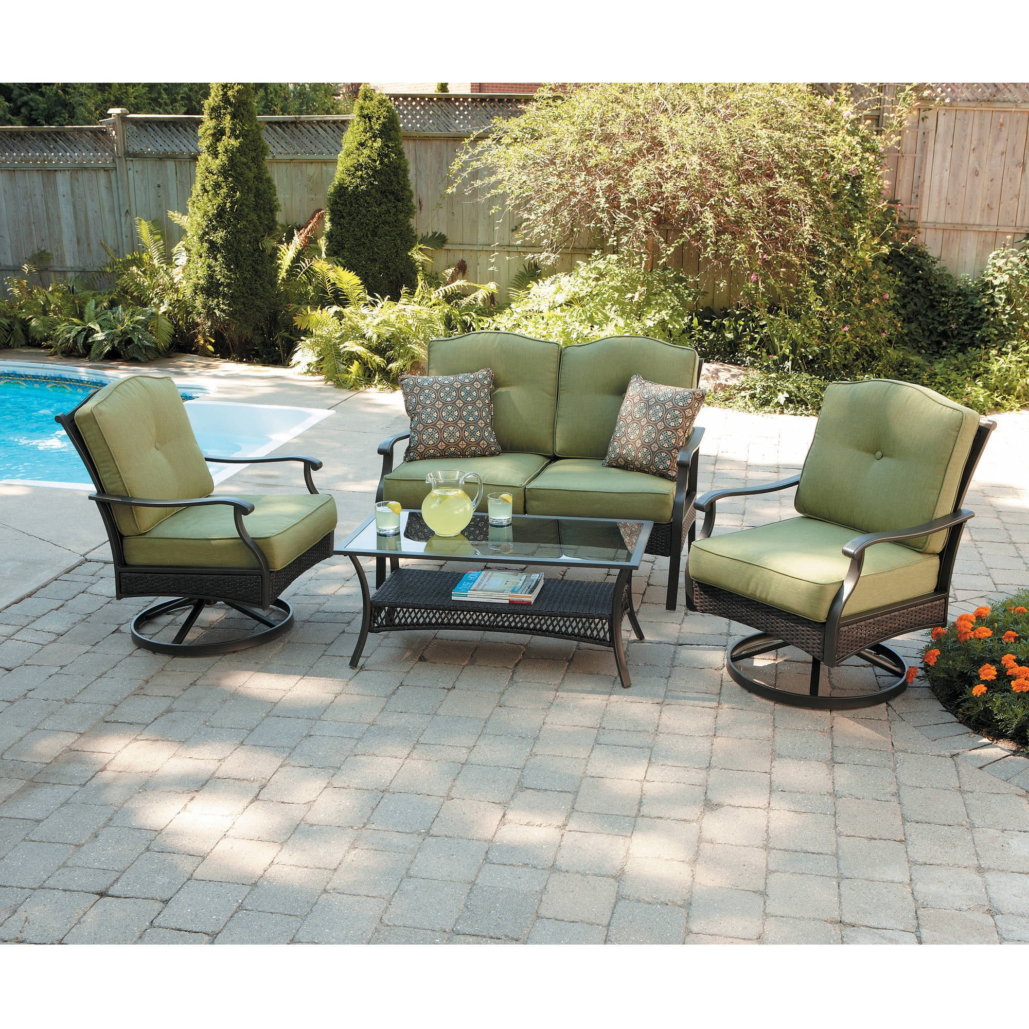 Better Homes and Gardens Providence 4-Piece Patio Conversation Set with