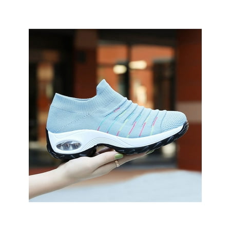 

UKAP Women s Slip On Walking Running Shoes Air Cushion Sneakers Athletic Outdoor