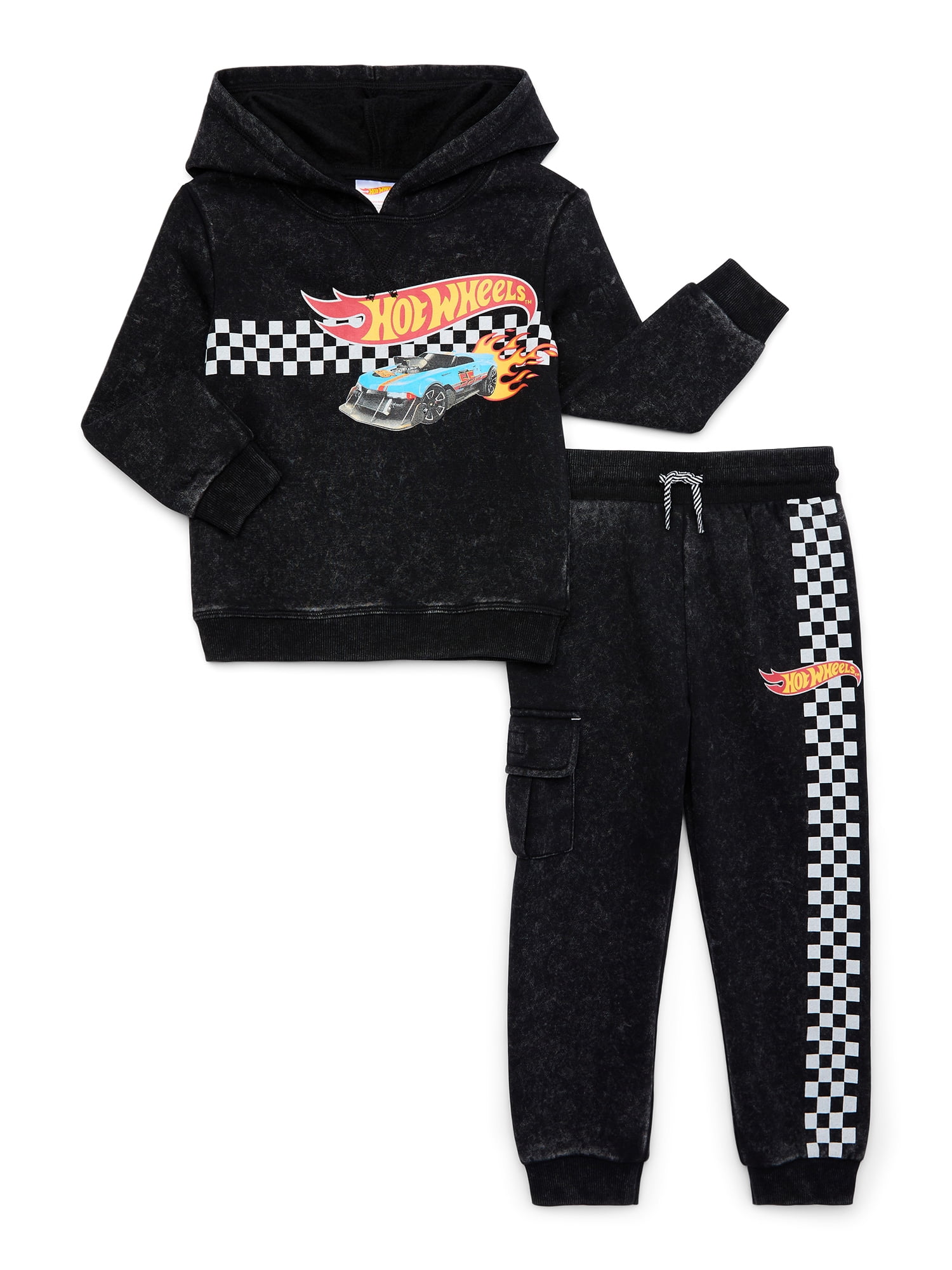 Hot Wheels Toddler Boy Hoodie and Joggers Set, Sizes 12M-5T