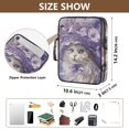 thumbnail image 3 of Haosy Accordion File Organizer Zipper Binder 500 Sheet 6-Tab Expanding File Folder Multi-Pocket 1.2 Inch 3 Ring Elegant Cat with Lilac Flowers Hat, 3 of 7