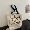 thumbnail image 2 of Bolso de lona bonito de Minnie para mujer, bolso de mano de gran capacidad para estudiantes universitarios, bolso de compras portátil, novedad de 2025, 2 of 5