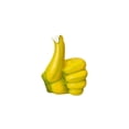 thumbnail image 2 of Estatua Decorativa de Mano de Plátano, Escultura de Resina con Pulgar Arriba, Figura Ornamental en Color Amarillo y Verde, 12x9.5x7cm para Decoración de Hogar, Oficina, Sala de Estar, 2 of 6