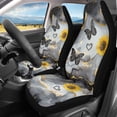 thumbnail image 2 of XYZCANDO Car Seat Covers Polyester Fabric Car Front Seat Covers Thin Car Front Seat Covers Decorative Breathable Van Truck, Sunflower and Butterflies, 2 of 10