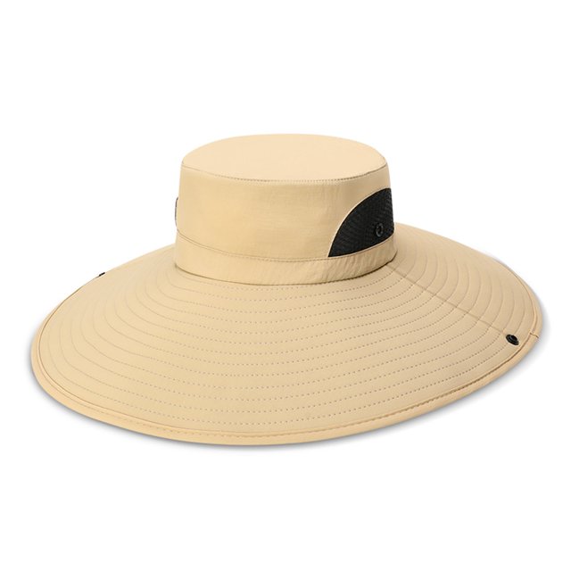 Faithtur Men Sun Hat with Adjustable Chin Rope, Bucket, Wide Brim Cap