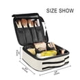 thumbnail image 3 of FORMRS Travel Makeup Bag Large Capacity Train Case Cosmetic Organizer with Adjustable Dividers, Orange Astronaut Planet, 3 of 8