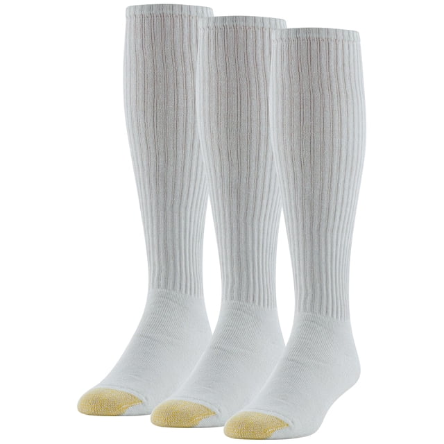 Calcetines GOLDTOE Ultra Tec Performance para hombre sobre la pantorrilla, blancos