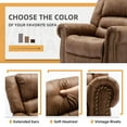 thumbnail image 2 of W WARMHOL Electric Power Lift Recliner Chairs with Massage and Heat for Elderly, Overstuffed Wide Ergonomic Lounge Chair Classic Single Sofa for Living Room with 2 Remote Control/USB Ports(Brown), 2 of 7