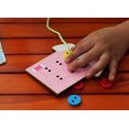 thumbnail image 3 of Niños Niños Aprendiendo Juguetes De Tablero De Cordones De De Botones - Rosa CUTICAT Juguete de madera, 3 of 7