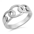 thumbnail image 1 of Chain Link Infinity Knot Forever Wholesale Ring Sterling Silver Band 925 Jewelry Female Male Size 6, 1 of 4