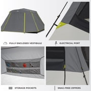 CORE 11' x 9' 6 Person Instant Cabin Camping Tent with Full Rainfly, 27lbs