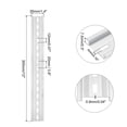 thumbnail image 2 of Unique Bargains DIN Rail Slotted Aluminum Mounting Guide 12 Inch x 1.4 Inch x 0.3 Inch Silver Tone 4 Pcs, 2 of 4