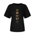 thumbnail image 5 of Hxshgdsn Valentines Shirts For Womens Graphic Love Heart Short Sleeves Tee Crew Neck Trendy Causal Holiday Tops Black 1 L, 5 of 7