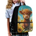 thumbnail image 3 of Uourmeti Highland Cow Pattern Lightweight Backpack for Daily Use Travel, Durable Fabric Fine Craftsmanship School Backpack Large Capacity Student Bookbag, 3 of 6