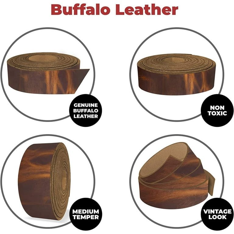 European Leather Works - Buffalo Belt Blanks 8-10 oz (3-4mm) 50