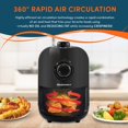 thumbnail image 2 of Elite Gourmet EAF-1121X Personal 1.1 Qt. Freidora eléctrica compacta de aire caliente que ahorra espacio, sin aceite, temporizador y controles de temperatura, 1000 W, color negro, 2 of 5