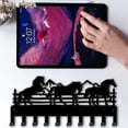 thumbnail image 7 of Iron Wall Mounted Hook Hangers 10-Hook Decorative Organizer Rack for Bag Clothes Key Scarf Hanging Holder with Screws Black Horse 150x330mm 1 Set, 7 of 7