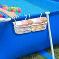 thumbnail image 5 of Plastic Hanging Basket for Pool Side,Multipurpose Hangable Shower Basket,Pool Cup for Above Ground Pool,Bathroom Shelf,Pool Shelf with Hook,Storage Basket for Kitchen,Dorm Room, 5 of 7