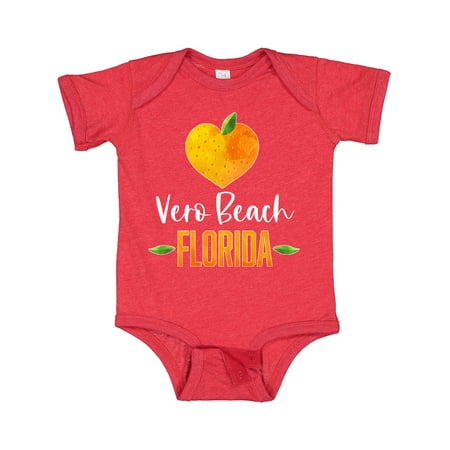 

Inktastic Vero Beach Florida Orange in Heart Gift Baby Boy or Baby Girl Bodysuit