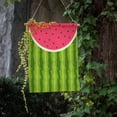 thumbnail image 6 of Watermelon Garden Flag 28x40 Inch Summer Fruit With Black Seeds Red Slice Polka Dot Green Striped Skin House Lawn Flag Double Sided Banners for Home Outdoor Decoration, 6 of 8