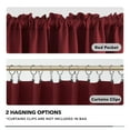 thumbnail image 6 of Deconovo New Year Crimson Red Rod Pocket Curtains Blackout Curtains Thermal Insulated Room Darkening Curtains 2 Panels 52W x 63L inch, 6 of 11