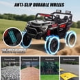 thumbnail image 3 of Xuanlur 24V Ride On Toys for Big Kids, Electric Off-Road UTV Truck with Remote Control, Kids Ride on Cars for Boys Girls, LED, Power Display, Efficiency Battery, 4X100 Motors, Music, Black, 3 of 8