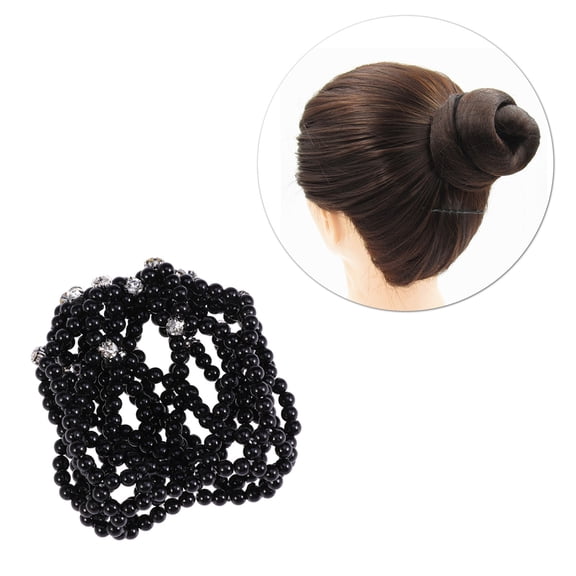 TITINICE Decorative Black Crochet Hair Snood Elastic Hair Net for Party Use