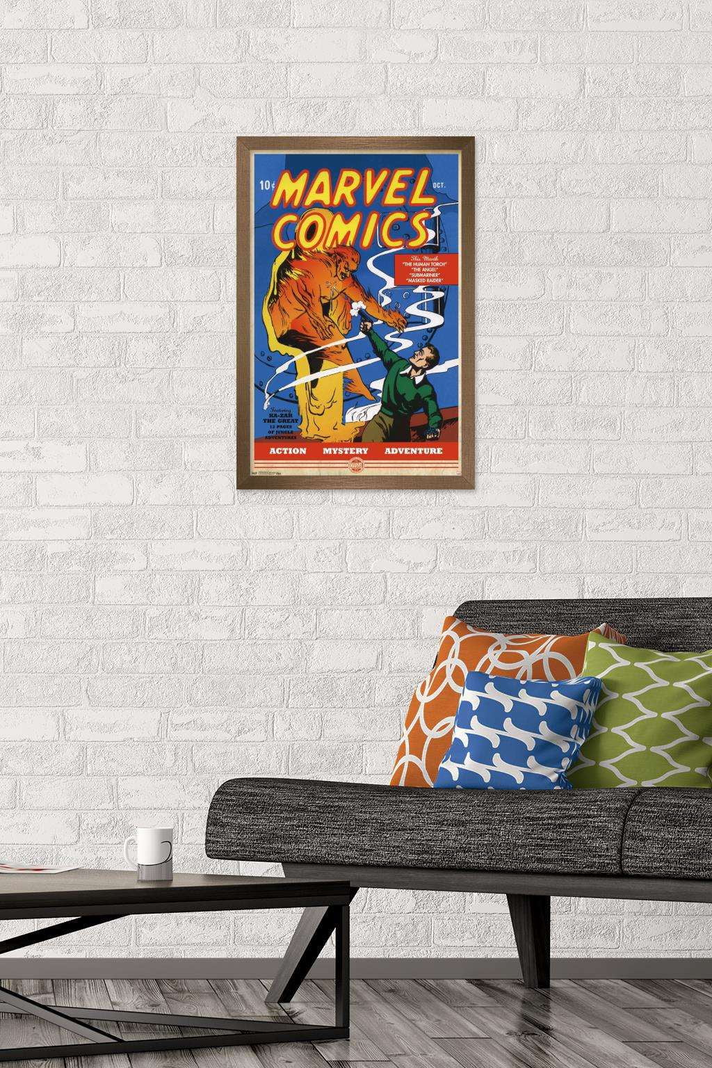 Marvel Comics - The Very First Marvel Comics #1 Wall Poster, 14.725" x 22.375", Framed