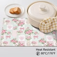 thumbnail image 5 of Placemat, Pioneer Flower Floral Print Pattern Place Mats Table Mat Set Of 2, PVC Washable Placemats for Party Kitchen Dining Decoration, 18x12 Inch, Fade Resistant, 5 of 6