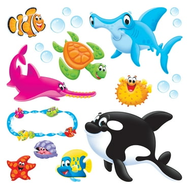TREND Sea Animal Buddies Bulletin Board Accents, Multicolor, 21 Pieces