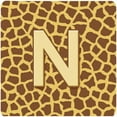 thumbnail image 1 of Carolines Treasures CJ1025-NFC Monogram - Giraffe Foam Coasters- Initial Letter N - Set 4- 3.5 x 3.5 In., 1 of 1