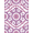 Pink Purple, Pattern 6, variant on ODIKA Round Scroll Storybook Whimsical Carousel Motif Transitional for Dorm Room, Small Living Apartment, Stain Resistant Low Profile