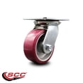 thumbnail image 2 of 5 Inch Heavy Duty Top Plate Poly on Aluminum Swivel Caster with Ball Bearing SCC, 2 of 2