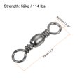 thumbnail image 2 of Fishing Barrel Swivel, 30Pcs 114lb Carbon Steel Terminal Tackle, Black, 2 of 6