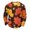 01#Blue, variant on Men's Waffle Fabric Crewneck Long‑Sleeve Pullover Top, Vibrant Oak Leaf Acorn Autumn All‑Over Print Casual Top for Fall Daily Wear