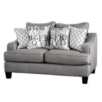 Furniture of America Tammie Transitional Fabric Loveseat in Bluish Gray