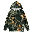 thumbnail image 4 of Xyxonk Girls Camo Hoodie Toddler Size 10-12 Long Sleeve Maple Leaf Print Casual Camouflage Sweatshirt with Pockets Fall Winter Hunting Fleece Pullover Hoodie,Dark Gray 100, 4 of 4